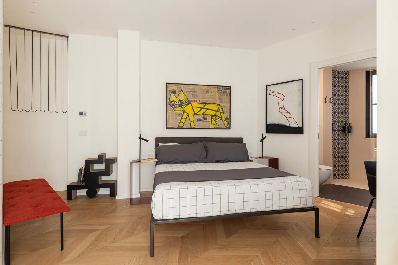 Fra Le Righe - BNB Catania - Camera Origami - Letto